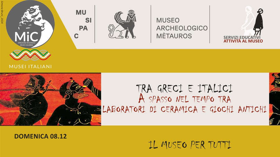 Attività ludico-didattiche“TRA GRECI E ITALICI” A spasso nel tempo, storytelling tra laboratori di ceramica e giochi antichi